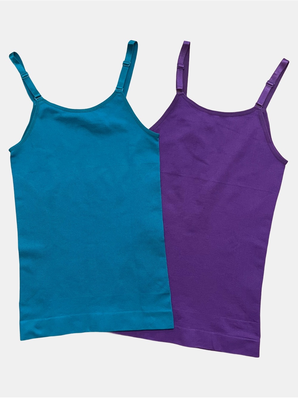 TWO Shapermint Essentials Scoop Neck Cami Blue and Purple Womens Small 62001 NEW - Picture 2 of 5